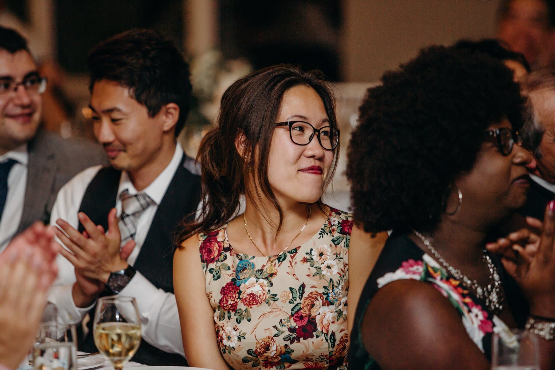 Nan Nguyen at a celebration, smiling